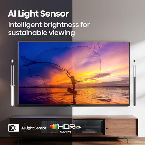 Hisense 55" E6 Cinema Series QLED 4K UHD Smart Fire TV (55E6QF, 2025 Model) - QLED, AI Light Sensor, Dolby Vision · Atmos, Voice Remote with Alexa, Motion Rate 120, HDR 10+ Adaptive, Game Mode Plus
