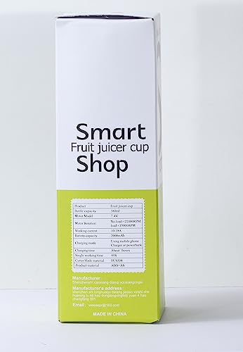 Portable Electric USB Juicer Blender Cup - Mini Blender for Shakes, Smoothies & Juice - 380ml, Six Blades - Blue