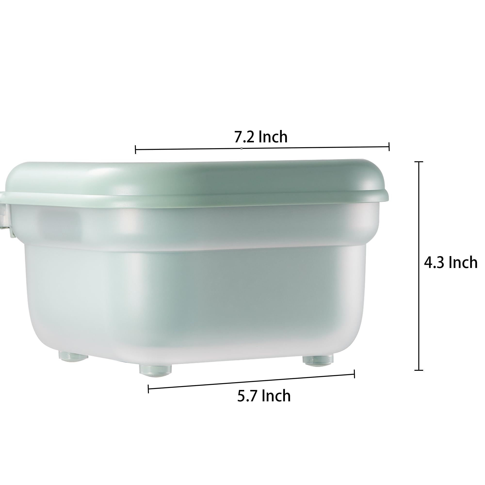 Carote Cheese Grater with Container, Kitchen Vegetable Mandoline Slicer Shredder with Interchangeable Blades, BPA-Free Container with Removable Handle, Grater for Onion, Fruit, Vegetables, Sage Green