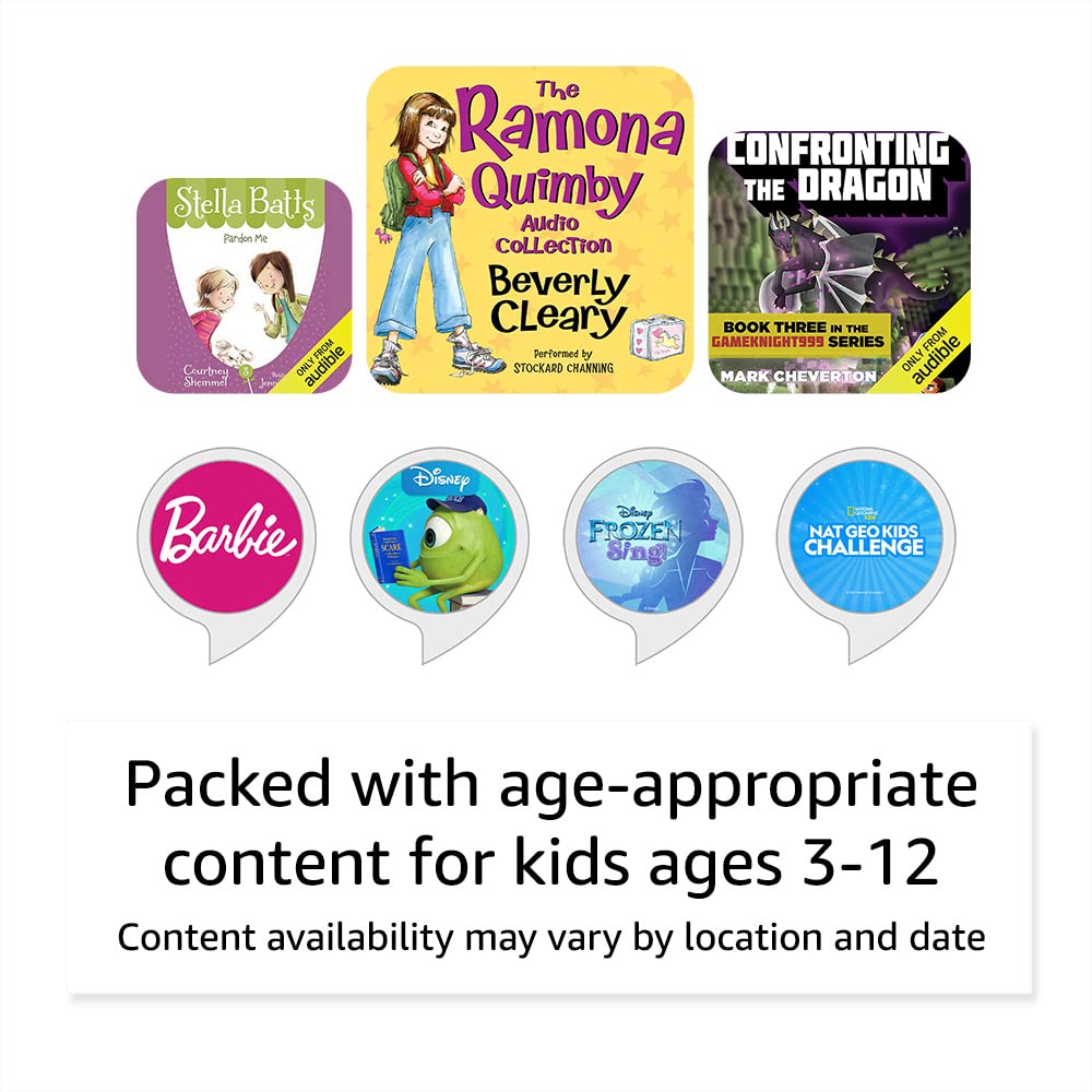 Amazon Echo Dot Kids with Alexa (newest model), Designed for kids, with parental controls, Includes 1 Year of Amazon Kids+, Owl
