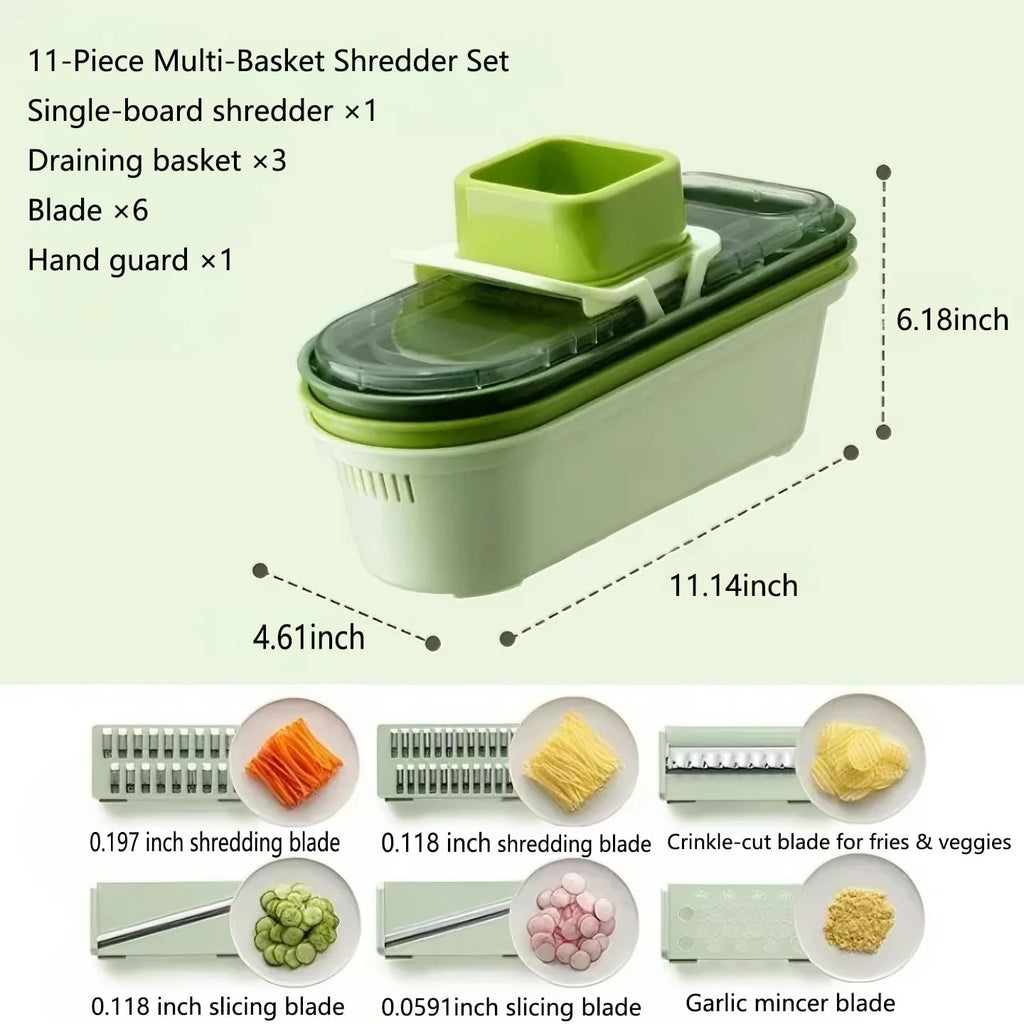 Stainless Steel Box Grater with Container - 6-in-1 Kitchen Slicer & Shredder for Cheese, Vegetables, Fruits - Dishwasher Safe, Non-Slip Base, Ergonomic Handle
