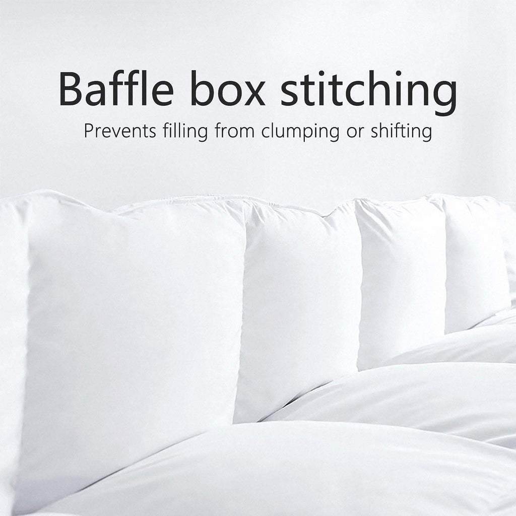 TEXARTIST Premium 2100 Series Queen Comforter All Season Breathable White Comforter Soft 4D Spiral Fiber Quilted Down Alternative Duvet Insert with Corner Tabs Luxury Hotel Style (88"x88")