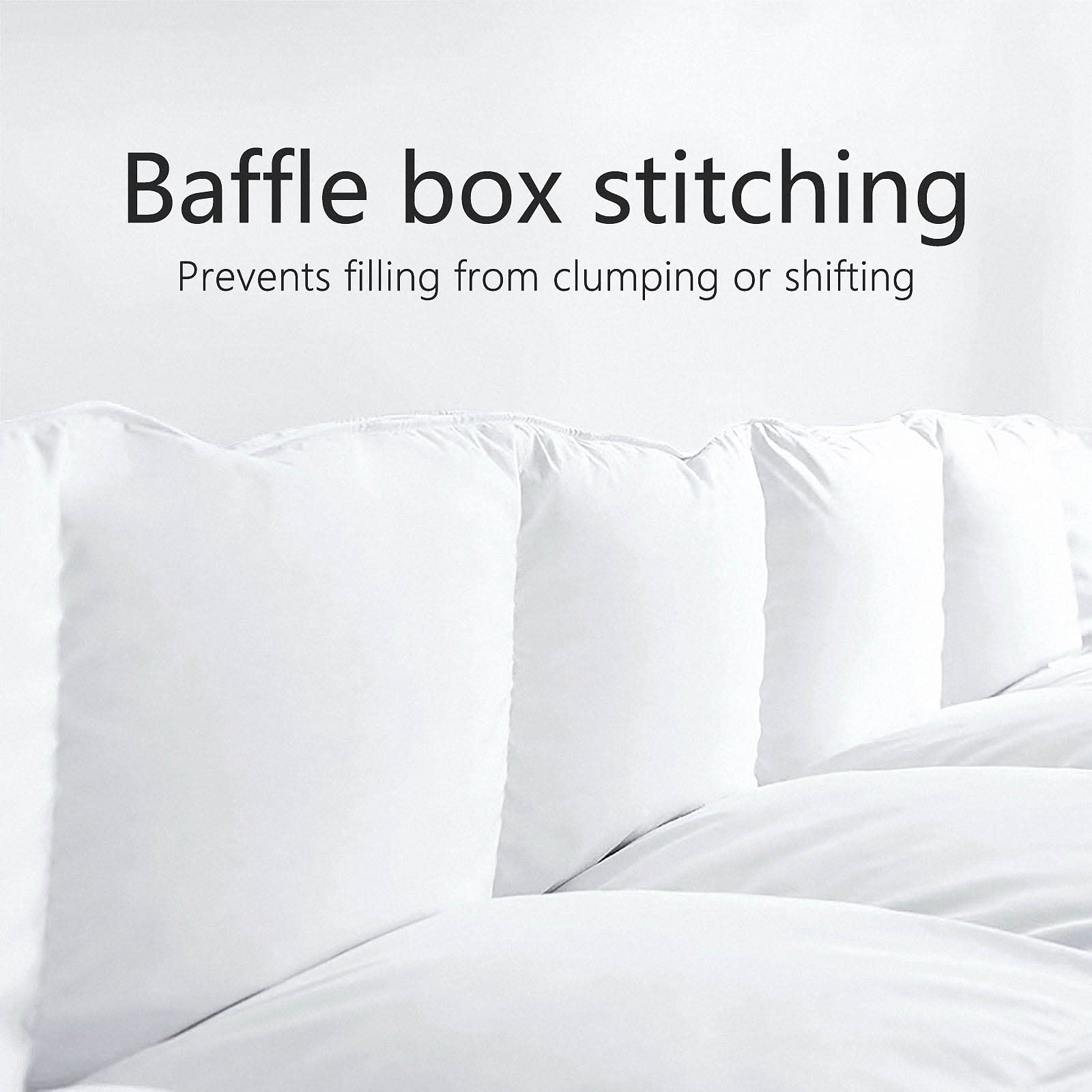 TEXARTIST Premium 2100 Series Queen Comforter All Season Breathable White Comforter Soft 4D Spiral Fiber Quilted Down Alternative Duvet Insert with Corner Tabs Luxury Hotel Style (88"x88")