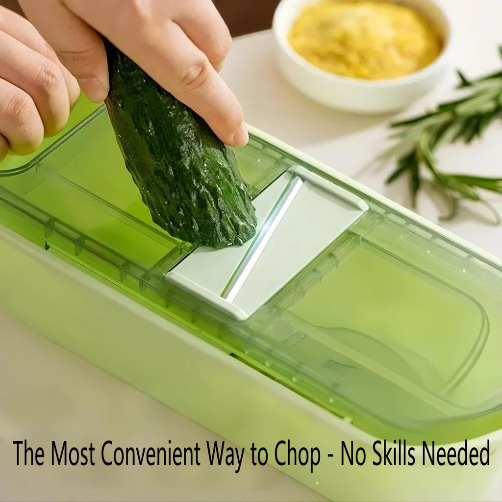 Stainless Steel Box Grater with Container - 6-in-1 Kitchen Slicer & Shredder for Cheese, Vegetables, Fruits - Dishwasher Safe, Non-Slip Base, Ergonomic Handle