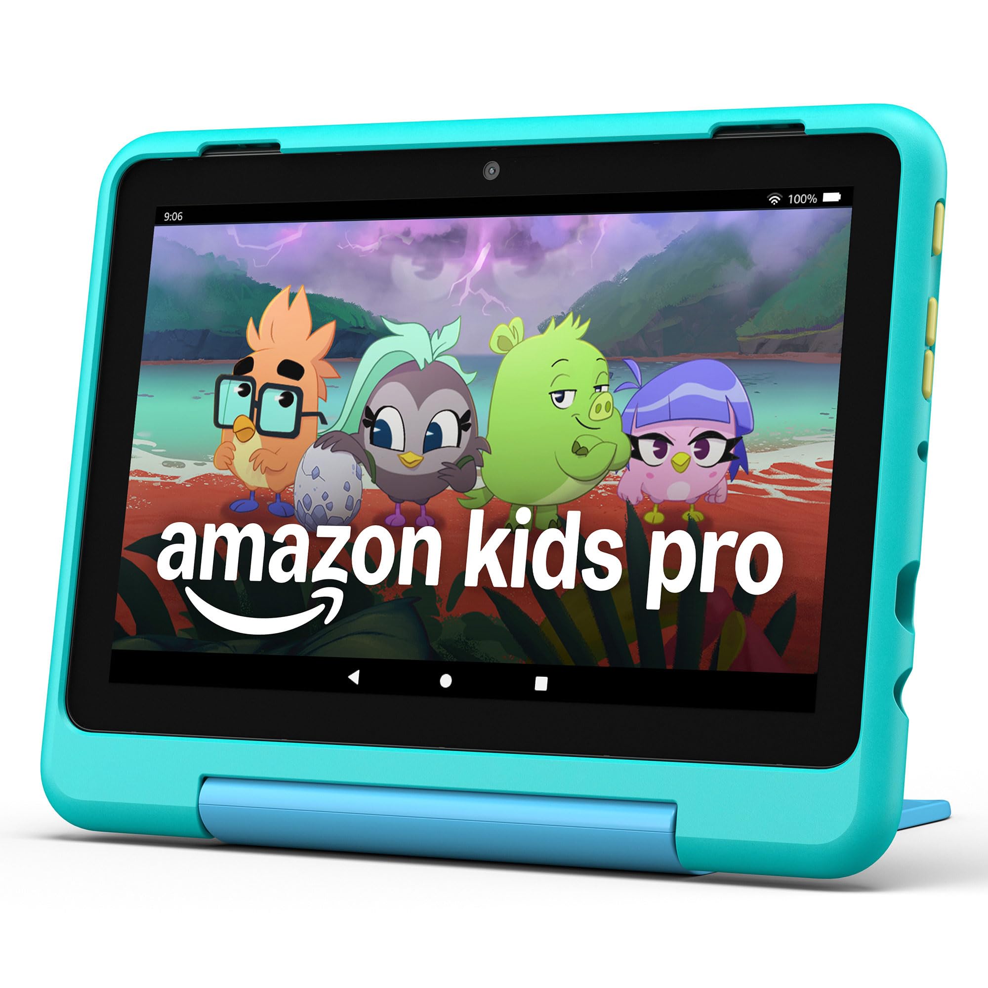 Amazon Fire HD 8 Kids Pro tablet (newest model), ages 6-12. Bright 8" HD screen, includes ad-free content, parental controls, 13-hr battery, slim case for older kids, 32GB, Hello Teal