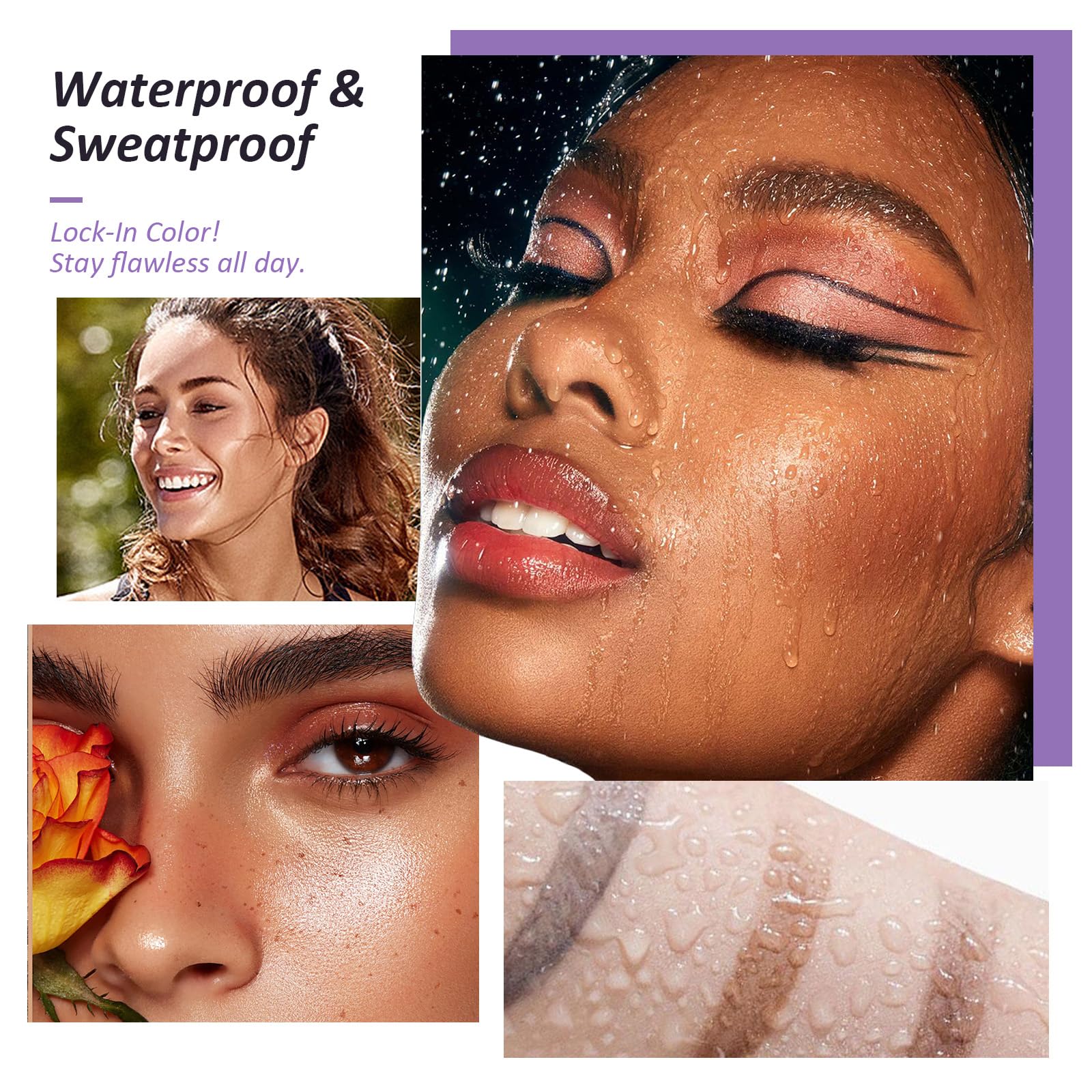 Peel Off Eyebrow Gel, Waterproof Tattoo Eyebrow Gel Easy Peel Off for Women, Last Up to 3 Days Natural Brow Color, Easy Application for All Skin Types -04 Black