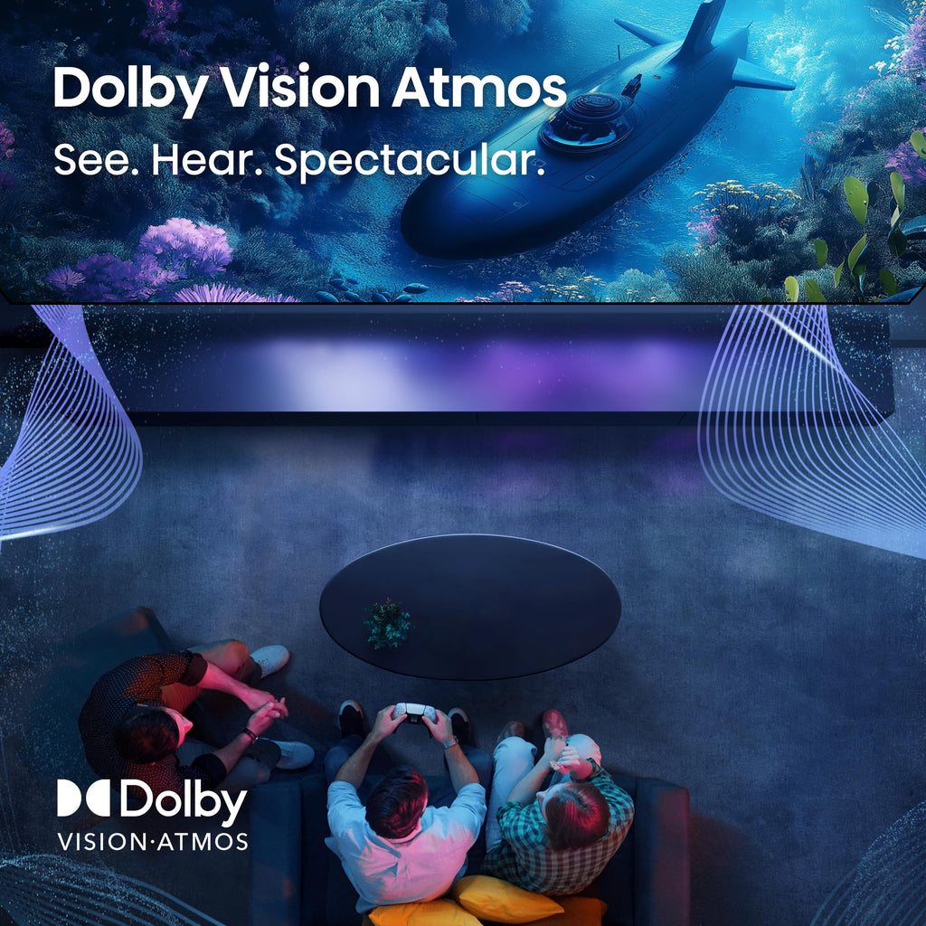 Hisense 55" E6 Cinema Series QLED 4K UHD Smart Fire TV (55E6QF, 2025 Model) - QLED, AI Light Sensor, Dolby Vision · Atmos, Voice Remote with Alexa, Motion Rate 120, HDR 10+ Adaptive, Game Mode Plus
